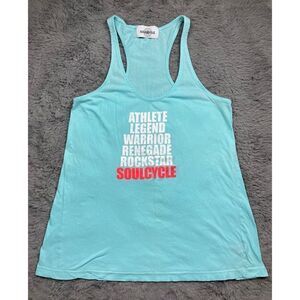 Soulcycle mantra baby blue muscle tank top